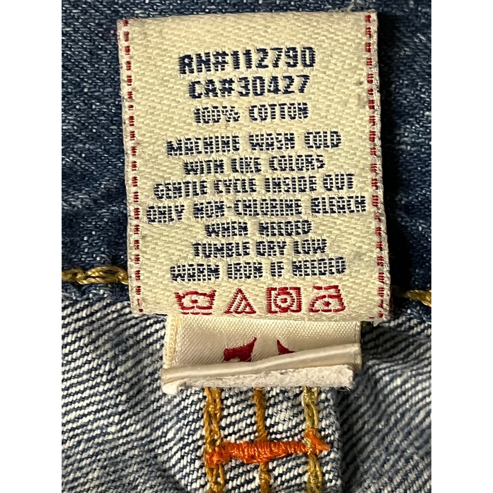 True Religion Billy Super T Mens Blue Straight Leg Jeans Size 32 Thick Stitch - Picture 11 of 15